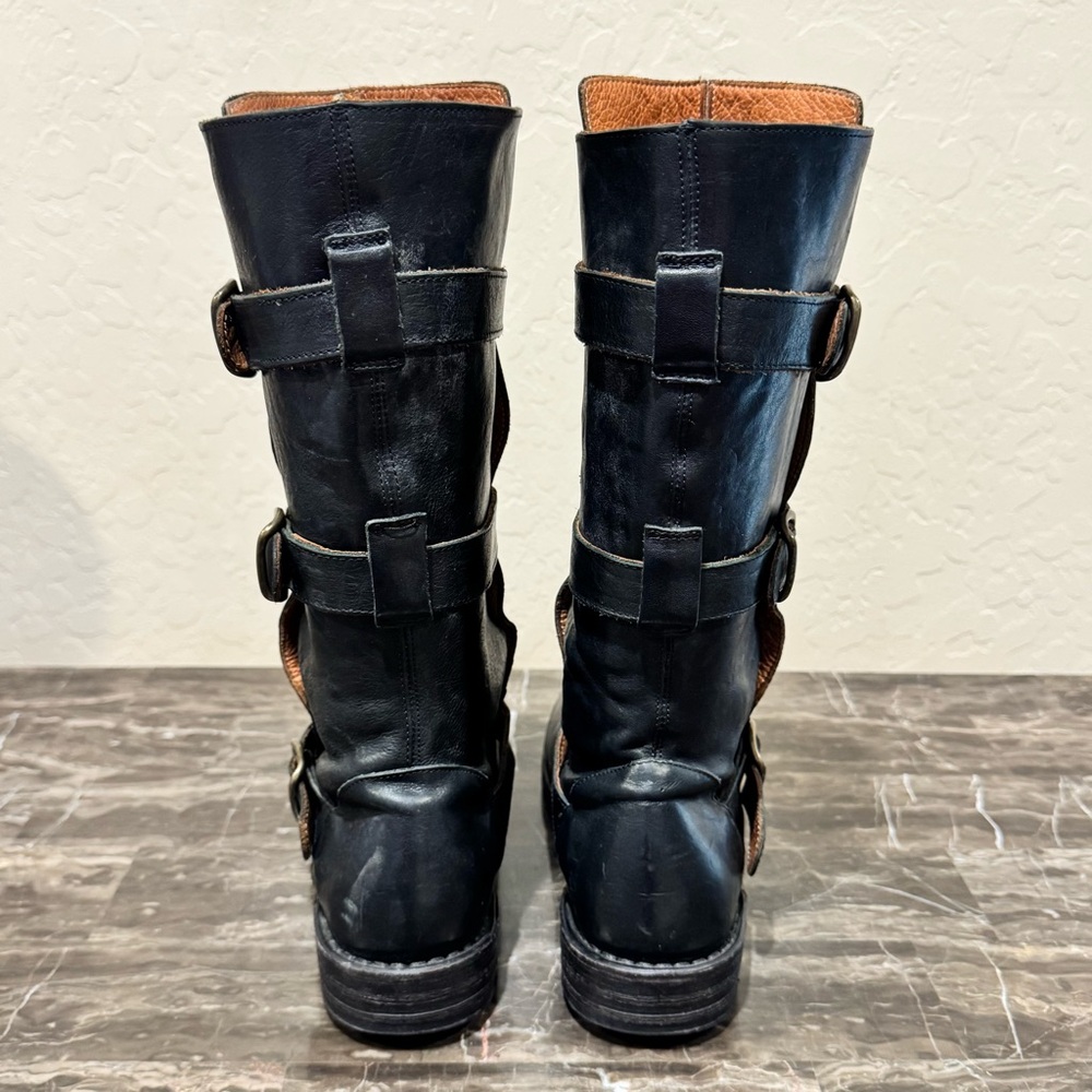 Fiorentini & Baker Eternity Black Leather Biker Boots - Picture 9 of 14